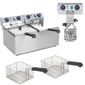 Frytownice gastronomiczne - Frytownica elektryczna dwukomorowa TIMER 2x9L - miniaturka - grafika 1