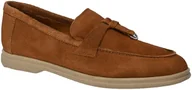 Mokasyny damskie - Mokasyny Nessi 24608 Camel W Skóra Naturalna - NESSI - miniaturka - grafika 1