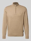 Swetry męskie - Sweter z dzianiny ze stójką - miniaturka - grafika 1