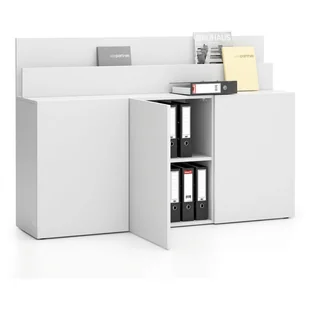 B2B Partner Dodatkowa szafka do biurka LAYERS, długa, biała 611539 - Szafki biurowe - miniaturka - grafika 1