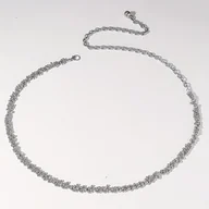 Paski - TEMU 1 szt. Damski srebrny pasek z okrągłymi koralikami, smukły - miniaturka - grafika 1