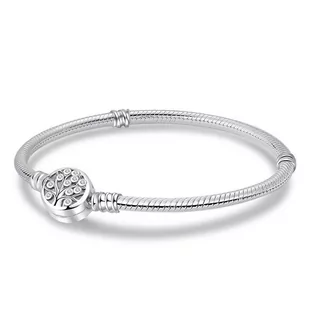 Bransoletka Modułowa Pandora Srebro 925 Charms Drzewo Rodzinne 17 cm - Bransoletki - miniaturka - grafika 1