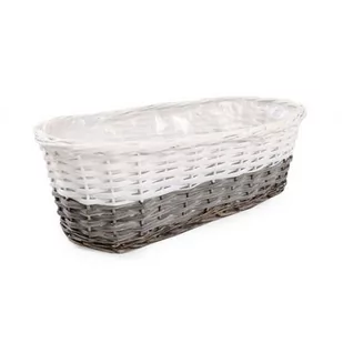 Balkonówka / skrzynka balkonowa na kwiaty owalna 55 x 25 x 17 cm - Donice - miniaturka - grafika 1