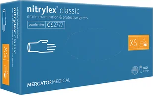 Mercator Medical Mercator Rękawiczki diagnostyczne nitrylex classic XS - 100 sztuk RD30019001 - Akcesoria medyczne - miniaturka - grafika 1