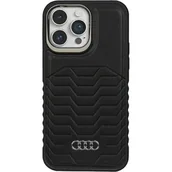 Etui i futerały do telefonów - Audi Synthetic Leather MagSafe iPhone 14 Pro 6.1" czarny/black hardcase AU-TPUPCMIP14P-GT/D3-BK - miniaturka - grafika 1