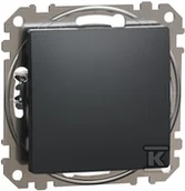 Wyłączniki światła i elektryczne - Schneider Electric Łącznik 1-biegunowy, czarny antracyt SEDNA DESIGN - miniaturka - grafika 1