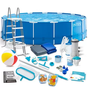 Basen stelażowy do ogrodu Intex 457 x 122 cm zestaw 20w1 - Baseny ogrodowe - miniaturka - grafika 1
