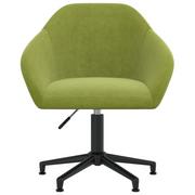Fotele i krzesła biurowe - vidaXL Krzesło biurowe Obrotowe krzesło biurowe jasnozielone obite aksamitem 333854 - miniaturka - grafika 1