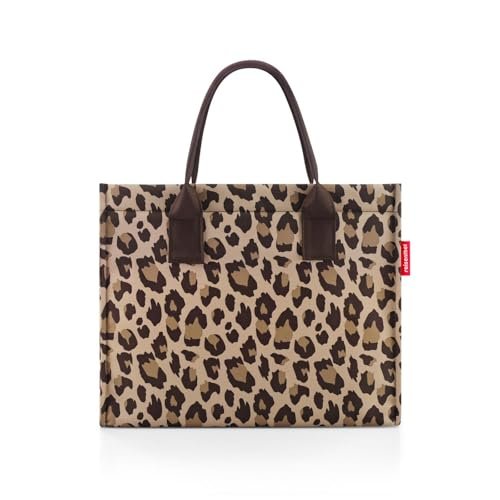 reisenthel Codzienny shopper - Modna, gładka torba na zakupy na każdą okazję - praktyczna torebka, wystarczająco duża, aby pomieścić Twoje zakupy i przedmioty codziennego użytku, leo macchiato, 42 x