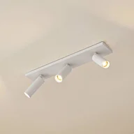 Lampy sufitowe - Arcchio Reflektor sufitowy Brinja Slim, biały, 3-punktowa, GU10 MR11 Slim Arcchio, możliwość ściemniania, biały / opal, przedpokój, aluminium, nowoczesny - miniaturka - grafika 1