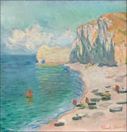Plakaty - Galeria Plakatu, Plakat, The Beach and the Falaise d&rsquo;Amont, Claude Monet, 60x60 cm - miniaturka - grafika 1