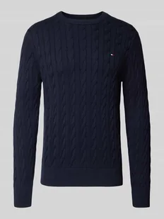 Sweter z dzianiny o kroju regular fit z czystej bawełny - Swetry męskie - miniaturka - grafika 1