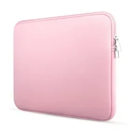Torby na laptopy - Torba D-Pro Neopren Sleeve pokrowiec etui miękkie minimalistyczne na laptop HP Dell Lenovo MacBook Air/Pro 13/14 (Różowy) - miniaturka - grafika 1