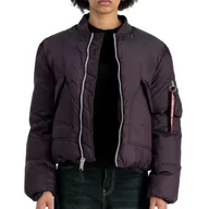Kurtki i kamizelki sportowe damskie - Kurtka Alpha Industries MA-1 Padded 148004719 - fioletowa - miniaturka - grafika 1