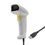 Dodatki do drukarek i skanerów - Qoltec Laserowy czytnik kodów kreskowych 1D | USB | Biały - miniaturka - grafika 1
