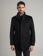 Płaszcze męskie - Męski płaszcz wełniany rivara granatowy - miniaturka - grafika 1