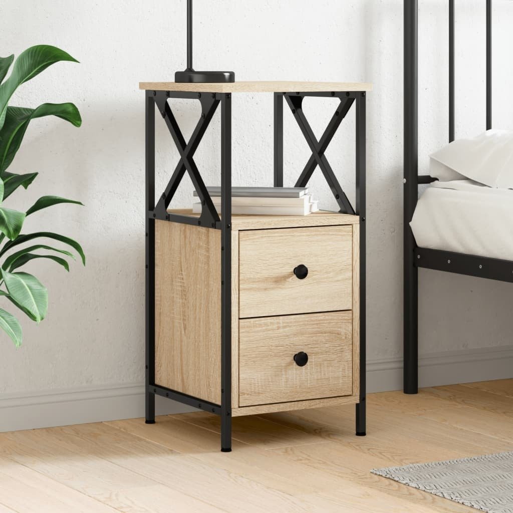 vidaXL Szafka nocna dąb sonoma 34x35,5x70 cm Materiał drewnopochodny