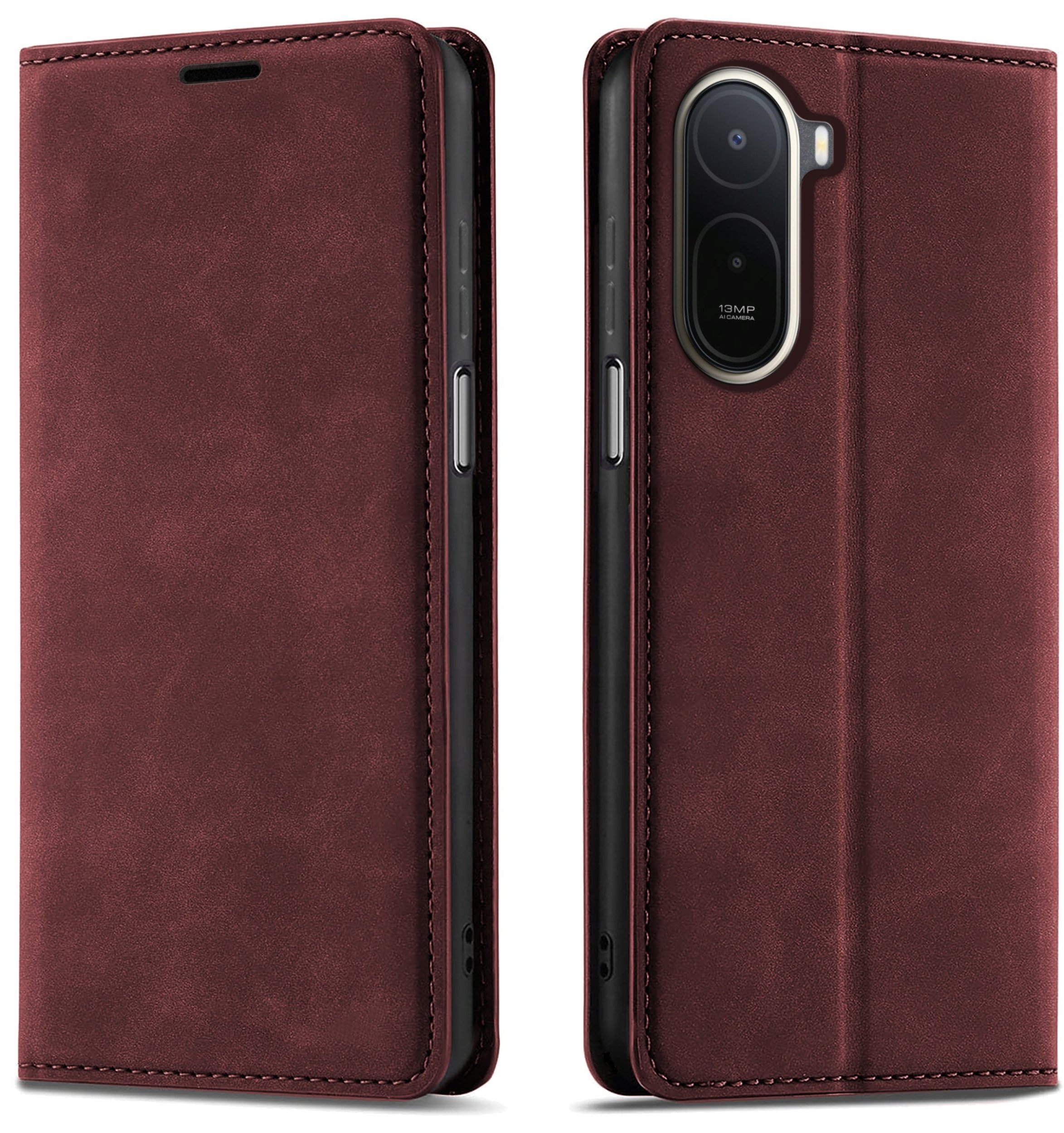 krainaGSM Etui Z Klapką Do Xiaomi Redmi A7 Pro Zamykane Magnetyczne Skórzane + Szkło