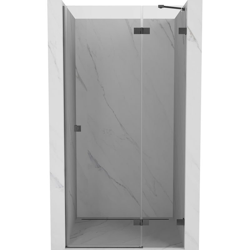 Mexen Lunar drzwi prysznicowe uchylne prawe 120 cm, transparent, gun gray szczotkowany - 834-120-000-66-00-P