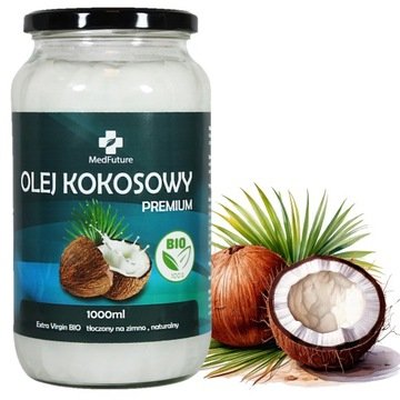 Olej Kokosowy nierafinowany, tłoczony na zimno Extra Virgin 1000 ml