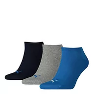 Skarpetki damskie - PUMA Skarpety do sneakersów unisex (3 pary), Niebieski/szary melanż, 73 EU - miniaturka - grafika 1