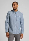 Koszule męskie - Męska Koszula Materiałowa Lee One Pocket Shirt Washed Blue L66Nqalr-M - miniaturka - grafika 1