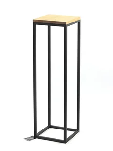 Kwietnik Metalowy Drewno TAVOLO 80cm czarny loft - Kwietniki - miniaturka - grafika 1