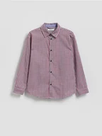 Kurtki i płaszcze dla chłopców - Reserved - Koszula w drobną kratę - czerwony - miniaturka - grafika 1