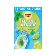 Herbata - Lipton herbata ziołowa Cold Brew Mięta i Limonka bez cukru 15 piramidek 34,5g - miniaturka - grafika 1