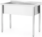 Meble gastronomiczne - Stół z basenem Budget Line, o wym. 800 x 600 (H)850mm, bez maskownicy skręcany HENDI 811009 - miniaturka - grafika 1