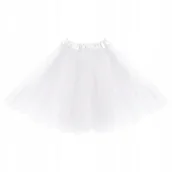 Stroje karnawałowe - Strój Spódniczka Tiulowa Biała 40Cm Kostium Przebranie Tutu - miniaturka - grafika 1