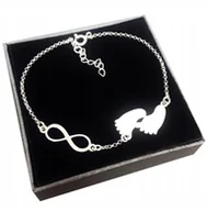 Bransoletki - Bransoletka STÓPKI nieskończoność GRAWER SREBRO925 - miniaturka - grafika 1