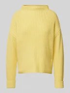 Swetry damskie - Sweter z dzianiny ze stójką model ‘SELMA’ - miniaturka - grafika 1