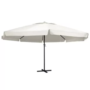 vidaXL Parasol ogrodowy na słupku aluminiowym, 600 cm, piaskowy vidaXL - Parasole ogrodowe - miniaturka - grafika 1