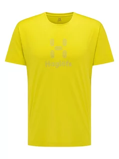 Koszulki sportowe męskie - Haglöfs Koszulka funkcyjna "Glee" w kolorze żółtym - grafika 1