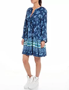 Replay Sukienka damska W9602, 010 Blue/Light Blue, L, 010 Blue/Light Blue, L - Sukienki - miniaturka - grafika 1
