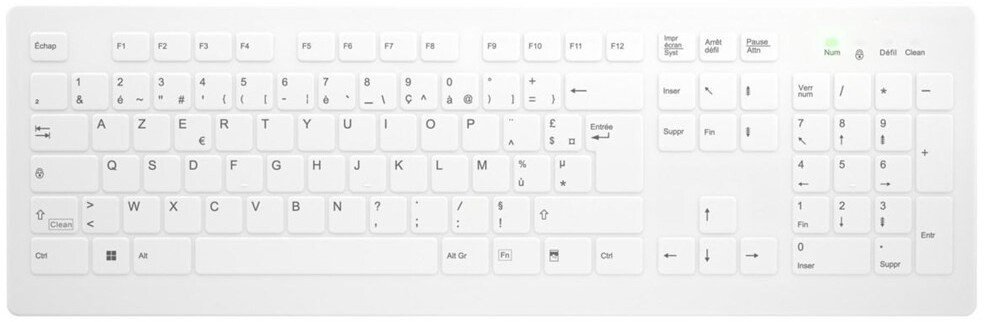 Contour Contour ACTIVE KEY Flat Profile Wireless Hygiene Desktop Key AK-C8112-FU1-W/FR