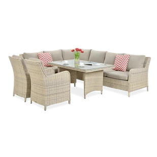 Narożnik z technorattanu MARYLAND Beige - Meble ogrodowe - miniaturka - grafika 1