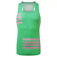 Koszulki sportowe męskie - RONHILL koszulka bez rękawów biegowa męska GOLDEN HOUR VEST bright green fast - miniaturka - grafika 1