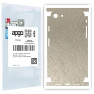 Szkła hartowane na telefon - Folia naklejka skórka strukturalna na TYŁ+BOKI do Apple iPhone 7 -  Tytan Srebrny - apgo SKINS - miniaturka - grafika 1