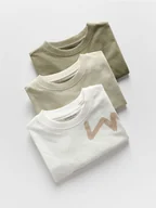 Koszulki dla chłopców - Reserved - Bawełniany t-shirt 3 pack - ciemnozielony - miniaturka - grafika 1
