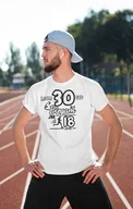 Koszulki męskie - Koszulka na 30 urodziny Mam 30 lat a biegam jak 18 latek Super prezent dla Niego męska XL/Aradena - miniaturka - grafika 1