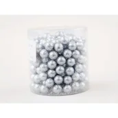 Ozdoby bożonarodzeniowe - Kulki brokatowe 1,5 cm srebrne - miniaturka - grafika 1