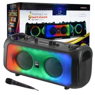 Power audio - Mocny Głośnik Bluetooth Przenośny Boombox Mikrofon Usb Sd Radio Fm Karaoke - miniaturka - grafika 1