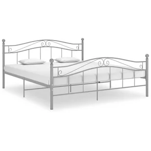 Lumarko Rama łóżka, szara, metalowa, 140 x 200 cm - Łóżka - miniaturka - grafika 1