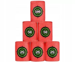 Piankowe tarcze beczki do wyrzutni Nerf 6 sztuk - Zabawki militarne - miniaturka - grafika 1
