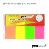 Zakładki do książek - Zakładki indeksujące 20x50mm 4x40szt plastikowe - Penword - miniaturka - grafika 1