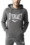 Bluzy męskie - Everlast męska bluza z kapturem Taylor Hoodie, ciemnoszary, rozmiar S - miniaturka - grafika 1