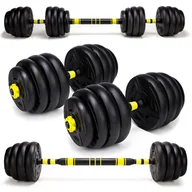 Hantle i ciężarki - Abarqs HANTLE REGULOWANE Z FUNKCJĄ SZTANGI 40 kg  2 x 20 KG HKC.40 - miniaturka - grafika 1