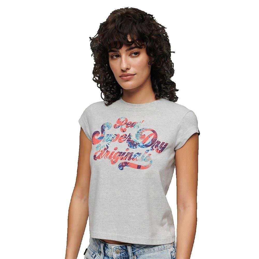 Superdry Kwiatowy T-shirt z krótkim rękawem